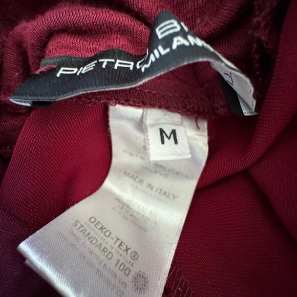 PIETRO BRUNELLI Freddie Wide Leg Maternity Trouser Pants Wine Red Size Medium - Picture 13 of 16